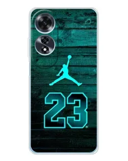Чехол для OPPO A60 5G с картинкой «Jordan Cyan 23»