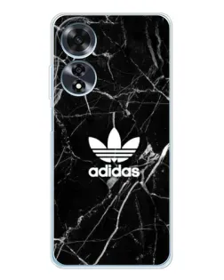 Чехол для OPPO A60 5G с картинкой «Белый мрамор Adidas»