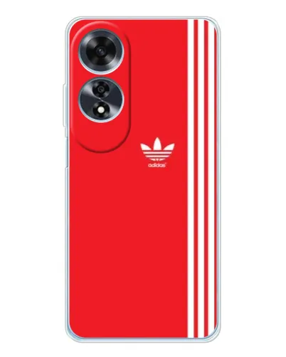 Чехол для OPPO A60 5G с картинкой «Красный минимализм Adidas» Чехол для OPPO A60 5G с картинкой «Красный минимализм Adidas»
