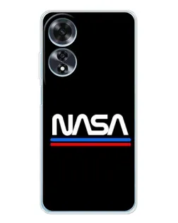 Чехол для OPPO A60 5G с картинкой «NASA — классика Red Blue»