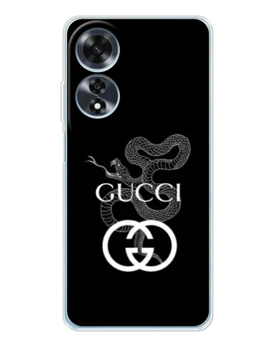 Чехол для OPPO A60 5G с картинкой «Gucci — серебряная змея»