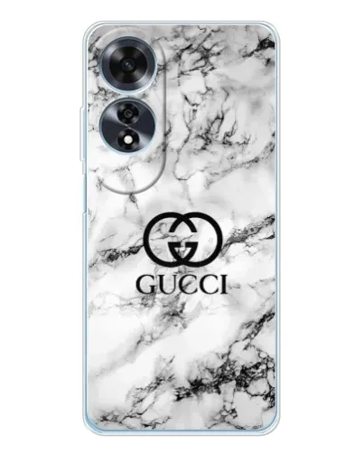 Чехол для OPPO A60 5G с картинкой «Gucci — мраморный шик»