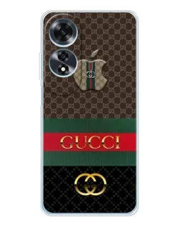 Чехол для OPPO A60 5G с картинкой «Gucci — брендированный десерт»