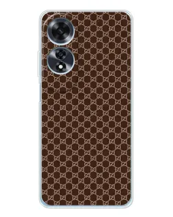 Чехол для OPPO A60 5G с картинкой «Gucci — шоколадная сетка»