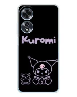 Чохол для OPPO A60 5G з картинкою «Kuromi — чорний мінімалізм»