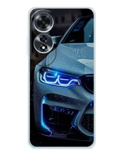 Чохол для OPPO A60 5G з картинкою «Погляд BMW з синіми фарами» Чохол для OPPO A60 5G з картинкою «Погляд BMW з синіми фарами»