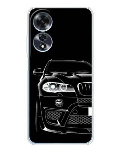 Чехол для OPPO A60 5G с картинкой «Темный силуэт BMW»