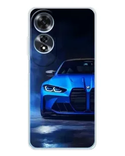 Чехол для OPPO A60 5G с картинкой «Голубая BMW M4» Чехол для OPPO A60 5G с картинкой «Голубая BMW M4»