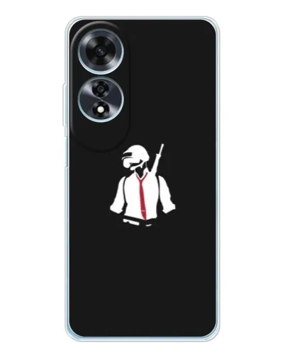 Чехол для OPPO A60 5G с картинкой «PUBG — силуэт воина» Чехол для OPPO A60 5G с картинкой «PUBG — силуэт воина»