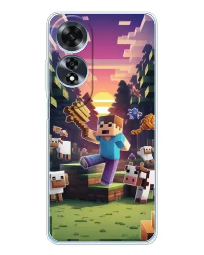 Чехол для OPPO A60 5G с картинкой «Стив на ферме»