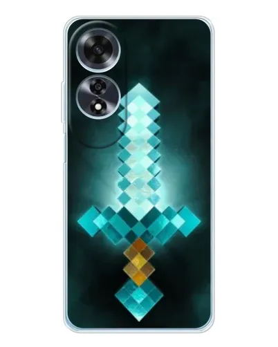Чехол для OPPO A60 5G с картинкой «Алмазный меч неон»