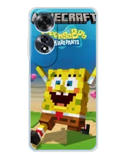 Чохол для OPPO A60 5G з картинкою «Губка Боб Minecraft» Чохол для OPPO A60 5G з картинкою «Губка Боб Minecraft»