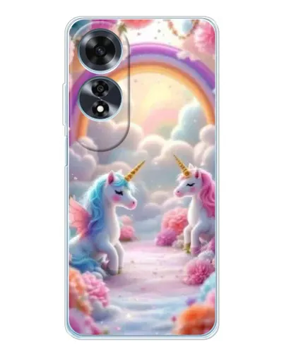 Чехол для OPPO A60 5G с картинкой «Радуга и единороги» Чехол для OPPO A60 5G с картинкой «Радуга и единороги»