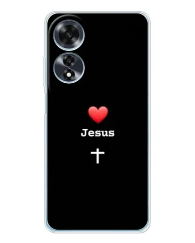 Чехол для OPPO A60 5G с картинкой «Сердце - Jesus» Чехол для OPPO A60 5G с картинкой «Сердце - Jesus»