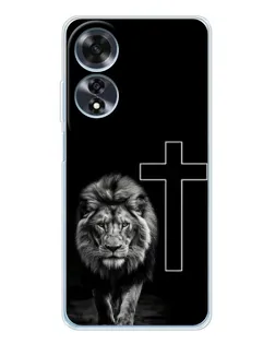 Чехол для OPPO A60 5G с картинкой «Лев и Крест»