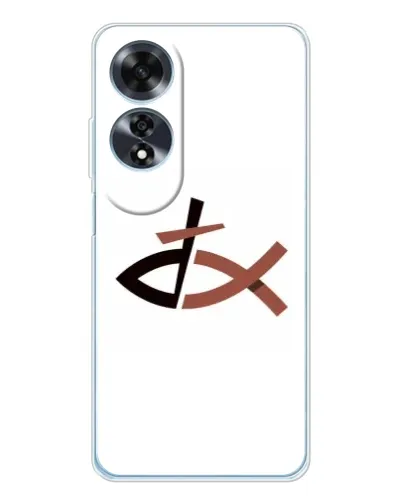 Чехол для OPPO A60 5G с картинкой «Рыба и крест» Чехол для OPPO A60 5G с картинкой «Рыба и крест»