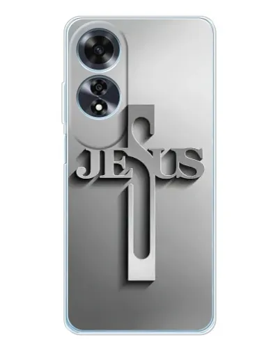 Чохол для OPPO A60 5G з картинкою «Металевий хрест Jesus» Чохол для OPPO A60 5G з картинкою «Металевий хрест Jesus»