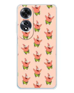 Чехол для OPPO A60 5G с картинкой «Патрик Стар паттерн»