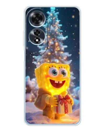 Чехол для OPPO A60 5G с картинкой «Рождественский Спанч Боб»