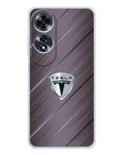 Чохол для OPPO A60 5G з картинкою «Металева текстура Tesla»
