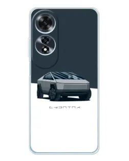 Чохол для OPPO A60 5G з картинкою «Сріблястий Cybertruck Tesla»