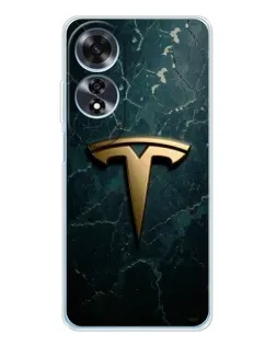 Чохол для OPPO A60 5G з картинкою «Мармурова Tesla Gold»