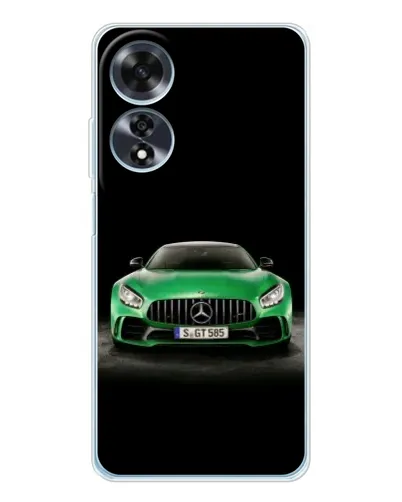 Чехол для OPPO A60 5G с картинкой «Mercedes — неоновый лого»