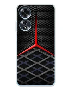Чехол для OPPO A60 5G с картинкой «Mercedes Carbon Grid»