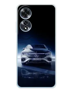 Чехол для OPPO A60 5G с картинкой «Ночной Mercedes EQ»