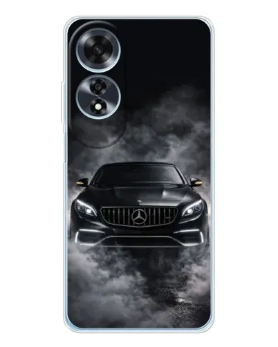 Чехол для OPPO A60 5G с картинкой «Mercedes в дыму»