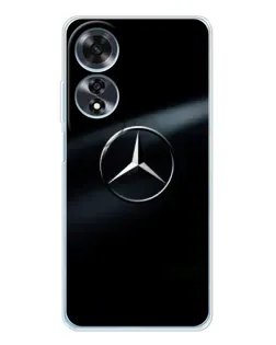 Чехол для OPPO A60 5G с картинкой «Mercedes на металле» Чехол для OPPO A60 5G с картинкой «Mercedes на металле»