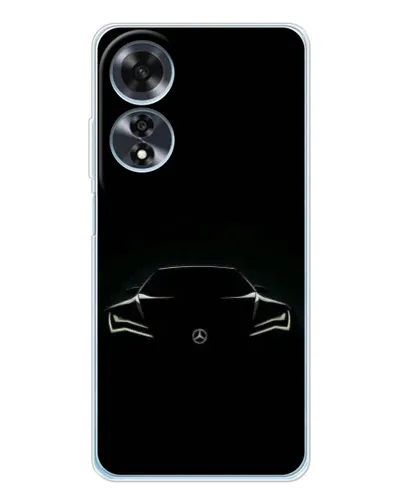 Чехол для OPPO A60 5G с картинкой «Mercedes — силуэт авто» Чехол для OPPO A60 5G с картинкой «Mercedes — силуэт авто»