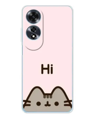 Чехол для OPPO A60 5G с картинкой «Пушин говорит Hi» Чехол для OPPO A60 5G с картинкой «Пушин говорит Hi»