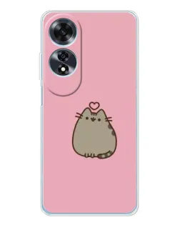 Чохол для OPPO A60 5G з картинкою «Pusheen серце»