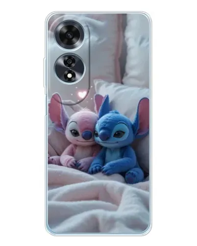 Чехол для OPPO A60 5G с картинкой «Плюшевые Стич Ангел»