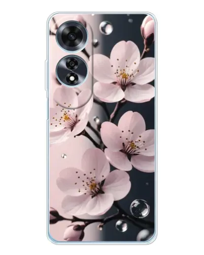 Чехол для OPPO A60 5G с картинкой «Нежная сакура и капли» Чехол для OPPO A60 5G с картинкой «Нежная сакура и капли»