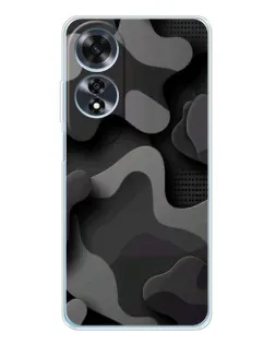 Чехол для OPPO A60 5G с картинкой «Темный абстрактный камуфляж»