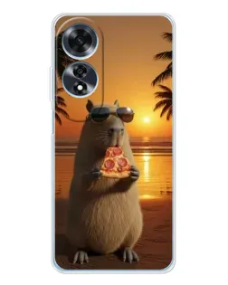 Чохол для OPPO A60 5G з картинкою «Капібара з піцою» Чохол для OPPO A60 5G з картинкою «Капібара з піцою»