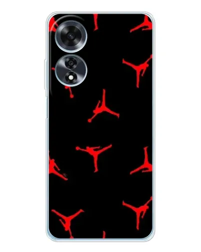 Чехол для OPPO A60 с картинкой «Jordan Red Pattern»