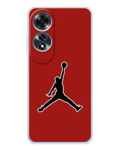 Чехол для OPPO A60 с картинкой «Jordan Red Back»