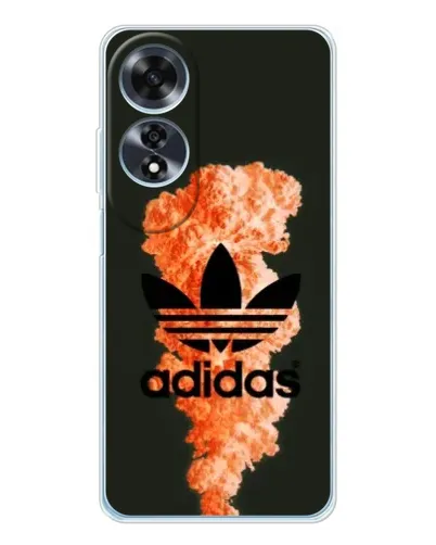 Чехол для OPPO A60 с картинкой «Оранжевый дым Adidas»