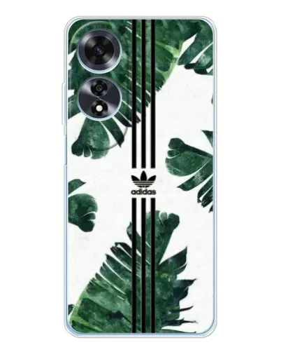 Чехол для OPPO A60 с картинкой «Пальмовые листья адидас»