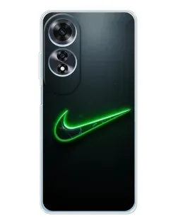 Чехол для OPPO A60 с картинкой «Неоновый контур Nike»