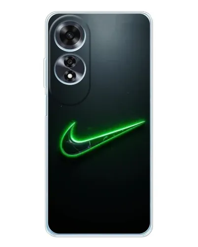 Чехол для OPPO A60 с картинкой «Неоновый контур Nike»