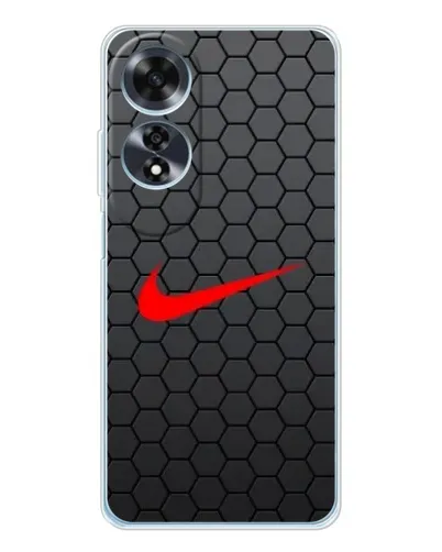 Чехол для OPPO A60 с картинкой «Nike — карбоновая сетка»