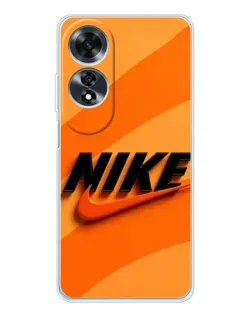 Чехол для OPPO A60 с картинкой «Оранжевый драйв Nike»