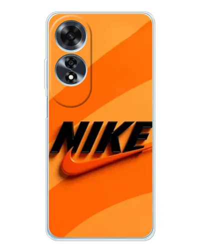 Чехол для OPPO A60 с картинкой «Оранжевый драйв Nike»