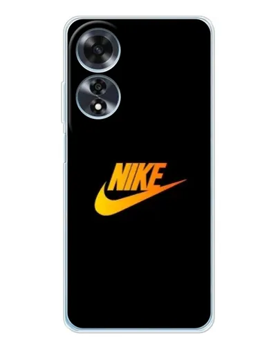 Чехол для OPPO A60 с картинкой «Золотой логотип Nike»