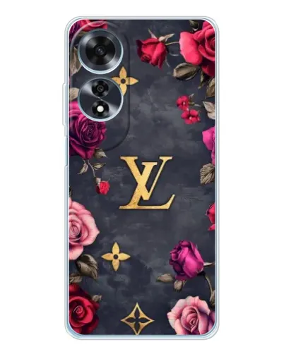 Чехол для OPPO A60 с картинкой «Цветочный Louis Vuitton»