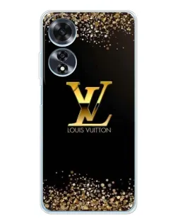 Чехол для OPPO A60 с картинкой «LV — золотые искры»